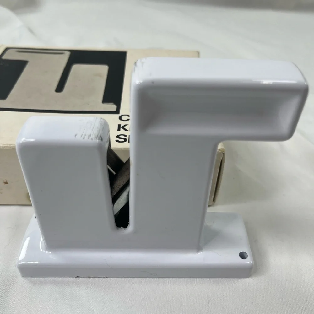 Vintage Chantry White Pull Thru Knife Sharpener